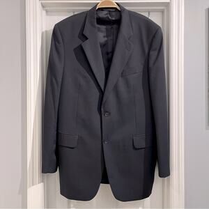 Victor International Men’s Navy Blue 100% Wool Suit Jacket Size 44L